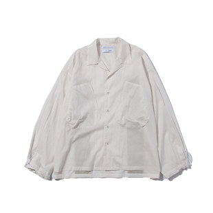 F/CE Silicon Lyocell Lawn 纯色休闲宽松时尚长袖衬衫上衣白色
