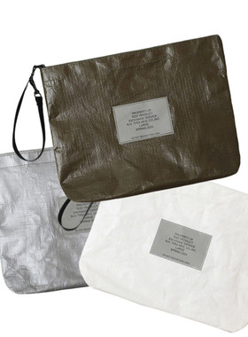 N.HOOLYWOOD Pouch White潮流出游拉链大收纳包轻质手提包白色