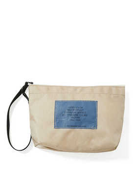 N.HOOLYWOOD  Pouch(Midium) Beige 米黄 小号尼龙手提信封收纳包
