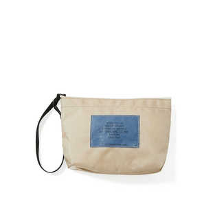 N.HOOLYWOOD Pouch(Midium) Beige 米黄 小号尼龙手提信封收纳包