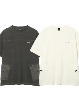 MANASTASH Disarmed Top 25SS男子徽标双口袋休闲户外舒适短袖T恤