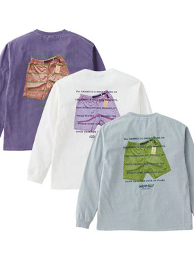 GRAMICCI小野人长袖T恤纯棉运动休闲宽松圆领印花潮流套头衫卫衣