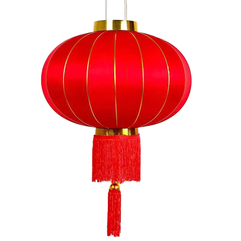 春节新年大红灯笼绸布户外防水防晒带led灯阳台农村工厂大门挂饰