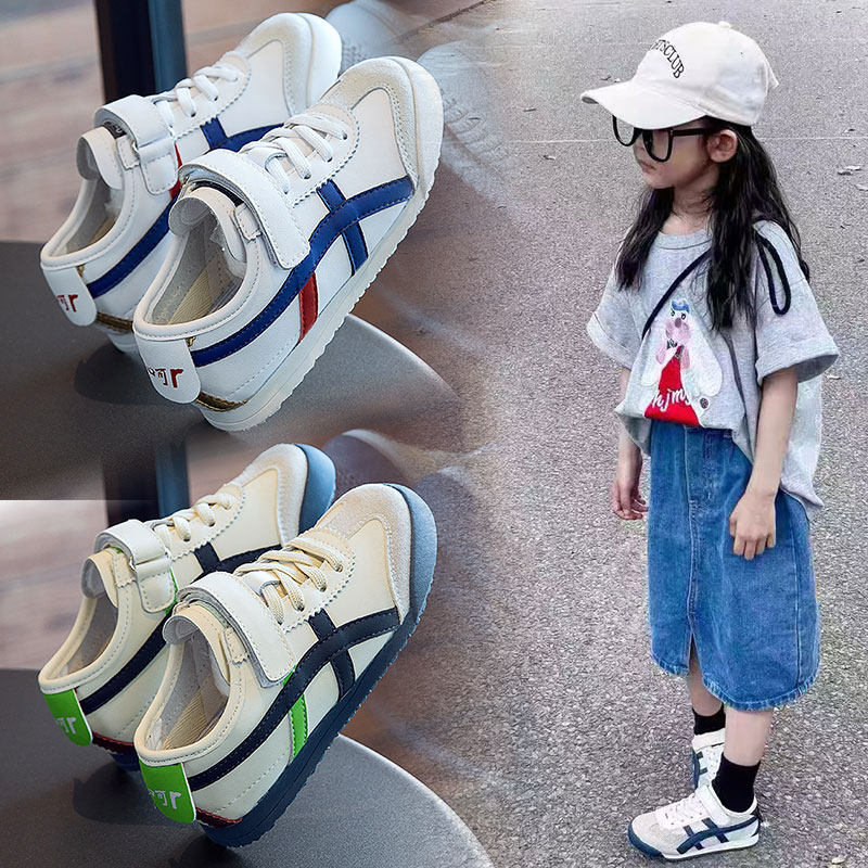 真皮女童鞋子宝宝阿甘鞋2025春季新款儿童运动鞋男童软底板鞋潮牌