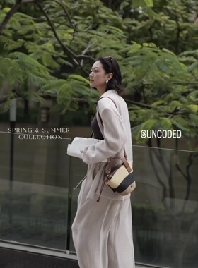 UNCODED26春垫肩立裁西装X041-1 修身背心298-1 镂空抽绳裤077-1