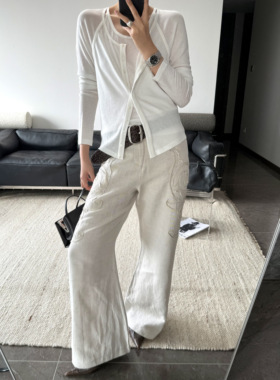 Uncoded白色假两件设计上衣高级简约层次感透气保暖新款KWLS1N012