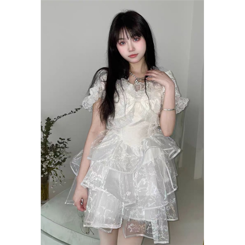 日系甜美洛丽塔少女收腰显瘦连衣裙公主风蓬蓬裙Lolita2025夏季新