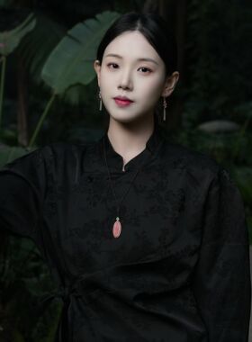 灵丹真朱砂一生安小灵龙耳坠S925纯银耳饰耳链挂钩
