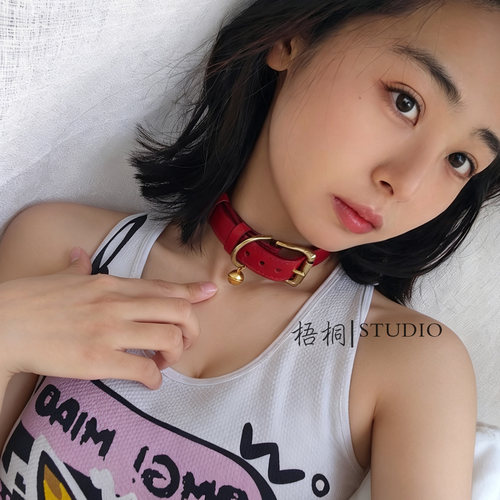 梧桐复工红牛皮颈环经典简约高级