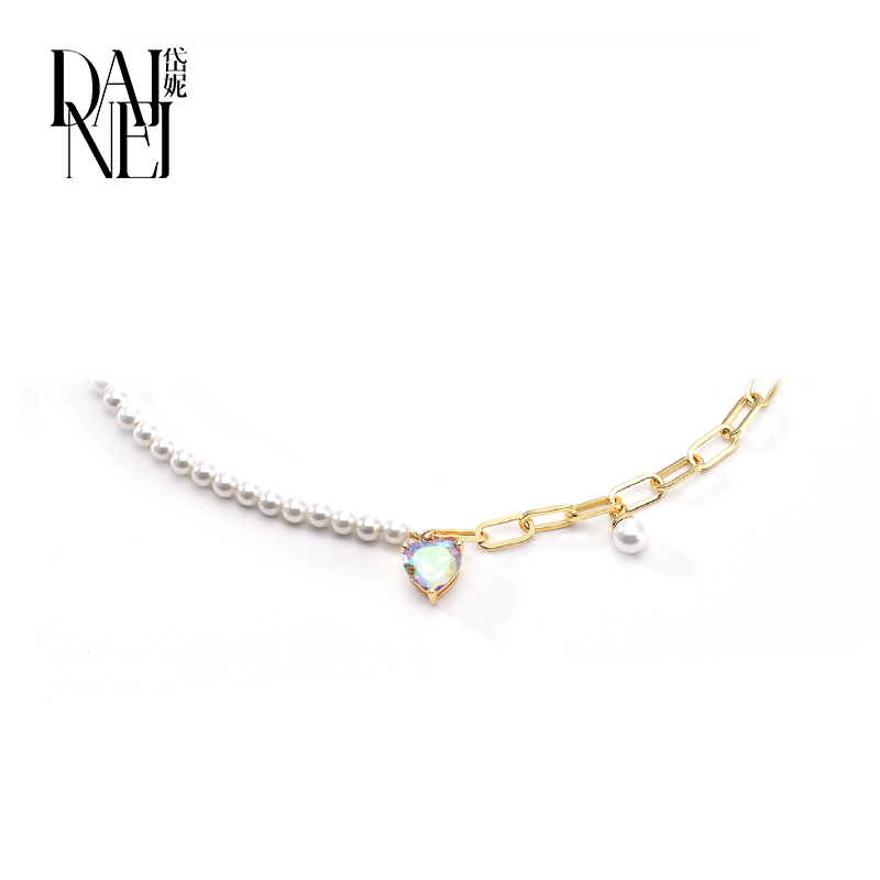 DAINEI爱心珍珠项链节日送礼女生