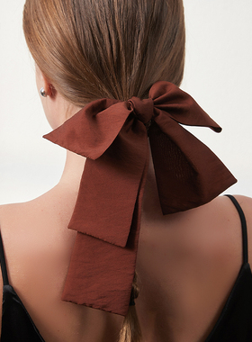 DAINEI岱妮清风之舞蝴蝶结发圈女法式飘带高级感气质红色新年发饰