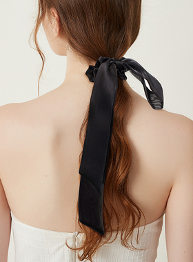 DAINEI岱妮柔光蝴蝶结发圈女款高级感马尾扎头飘带大肠发圈发饰