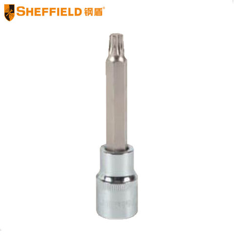 钢盾(SHEFFIELD)S015220 12.5mm系列100mm长花型旋具套筒T20