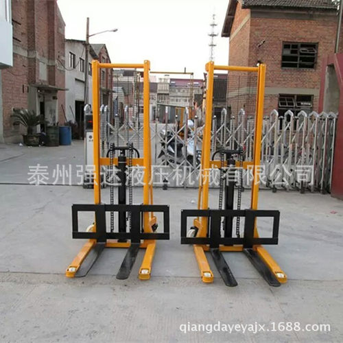 C”型钢手动液压升高车/液压堆高车/  堆垛机/手动叉车