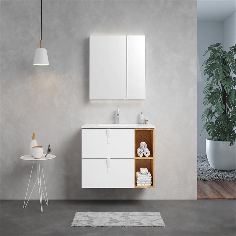 顺德外贸出口欧洲白色浴室柜北欧UV 吸塑浴室柜组合陶瓷盆卫浴柜,家装主材,浴室柜,淘宝优惠券,粉丝福利购,淘宝优惠卷