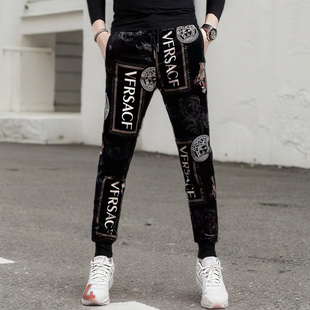 秋冬潮牌ins薄款 新款 裤 子男百搭修身 休闲长裤 小脚运动束脚裤 男士