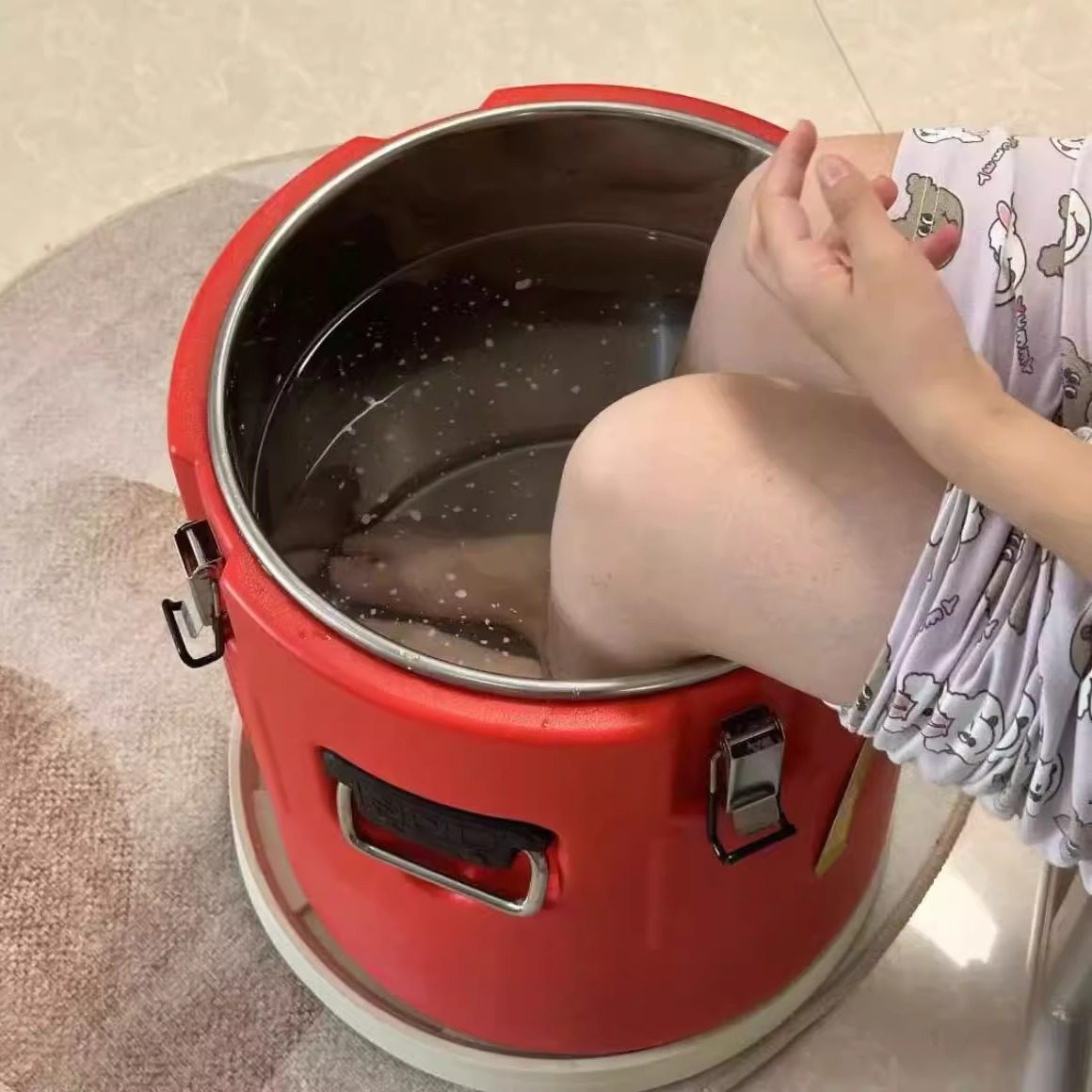 这个可移动泡脚桶也太舒服了