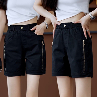 工装短裤女夏季薄款新款休闲裤运动显瘦迷彩高腰宽松时尚热裤子潮