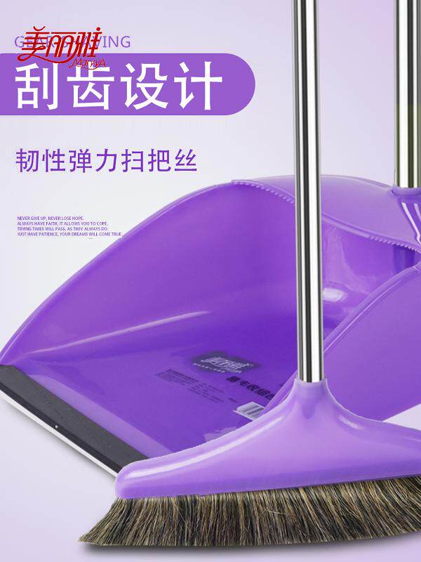美丽雅扫把簸箕套装家用扫地笤帚扫帚组合捎把鬃毛扫把软毛木地板