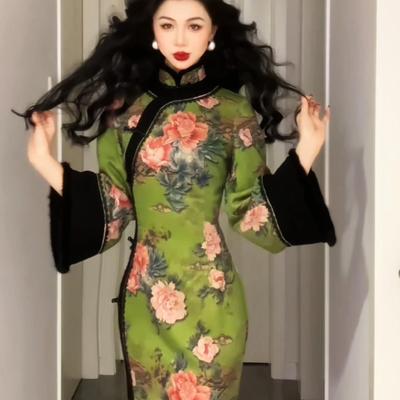 连衣裙日常改良旗袍气质年轻款