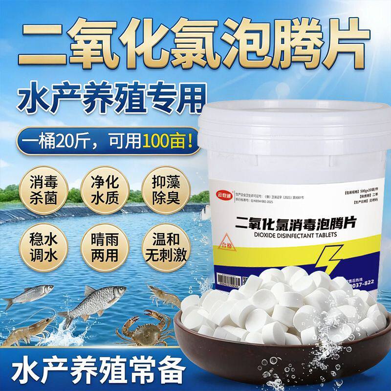 二氧化氯泡腾片鱼药养殖专用杀菌