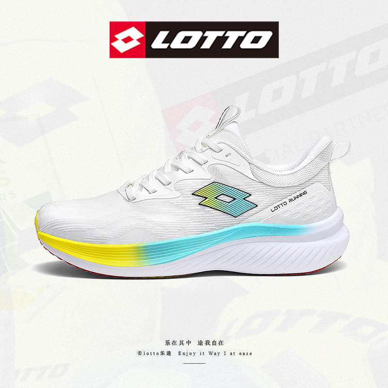 LOTTO乐途碳板跑步运动鞋情侣款2024秋季透气增高跑步百搭休闲鞋