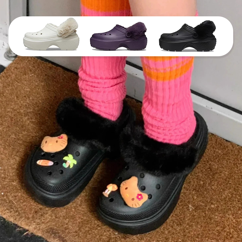 Crocs卡骆驰洞洞鞋保暖轻便舒适