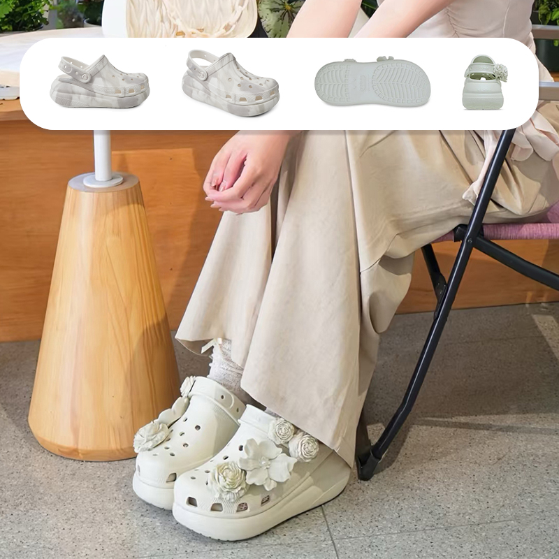 Crocs卡骆驰花束泡芙动手洞洞鞋