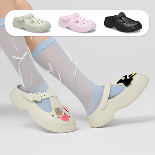 女鞋 Crocs卡駱馳經典 瑪麗珍洞洞鞋 戶外沙灘鞋 210581 輕便包頭拖鞋