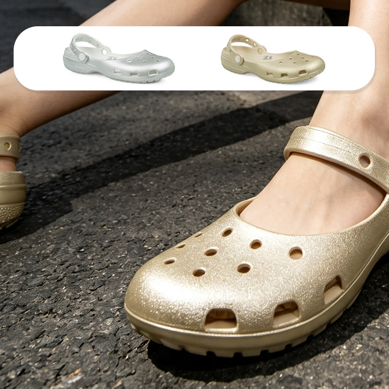 Crocs经典金属色芭蕾鞋图片