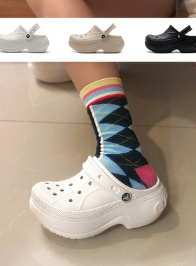 Crocs卡骆驰2024夏季新款贝拉洞洞鞋休闲沙滩鞋男女款拖鞋 210062