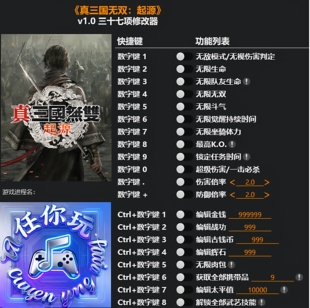 《真三国无双:起源》修改器 Steam专用电脑科技辅助工具不含游戏