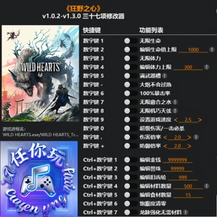 《狂野之心》修改器 Steam正版专用电脑科技辅助工具不含游戏