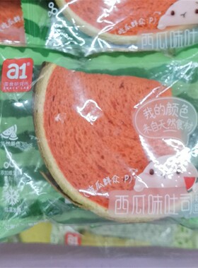 a1零食研究所西瓜味吐司夹馅哈密瓜味 火龙果味3款可选一箱4斤