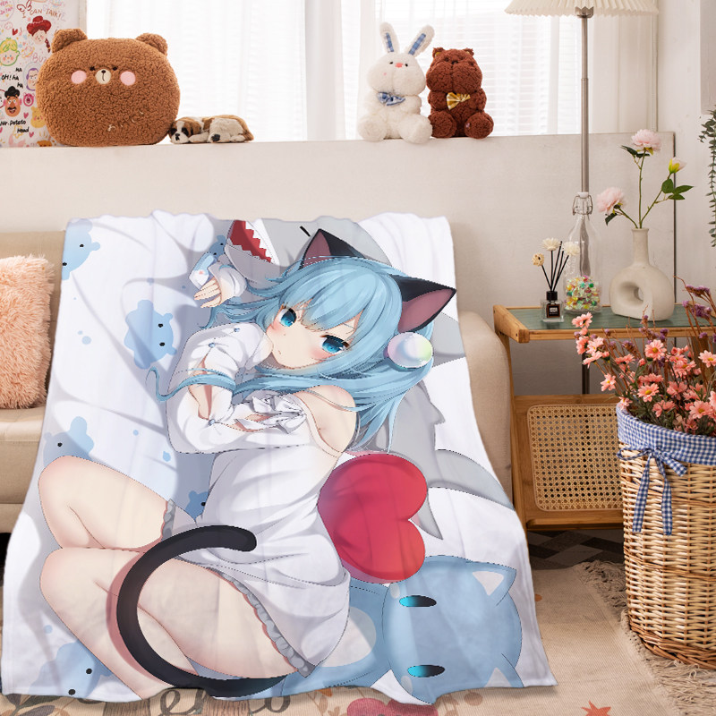 秋冬猫羽雫动漫毯子二次元来图定制沙发毯日系毛毯美少女diy盖毯,床上用品,休闲毯/毛毯/绒毯,淘宝优惠券,粉丝福利购,淘宝优惠卷