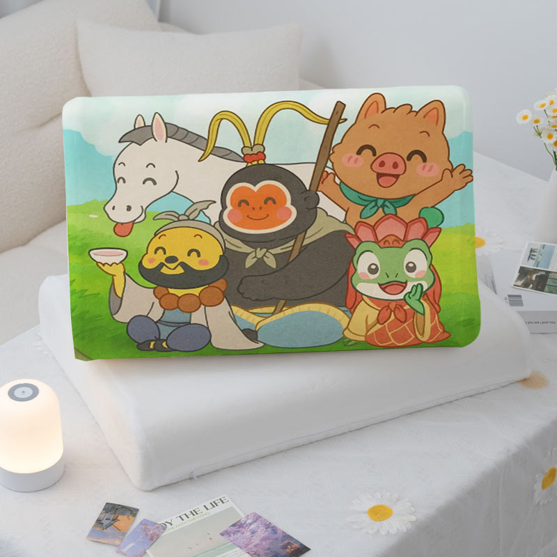 新款浪浪山小妖怪乳胶枕套床上用品牛奶绒透气枕专用枕套40x60cm