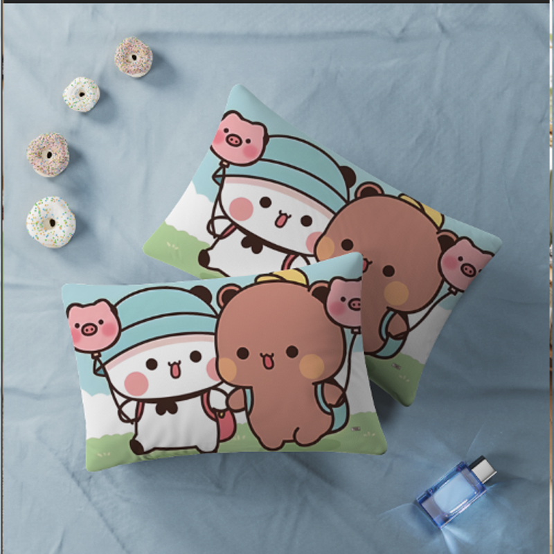 一二布布通印花单品枕套学生儿童宿舍单用卧室家用枕头套48X74cm