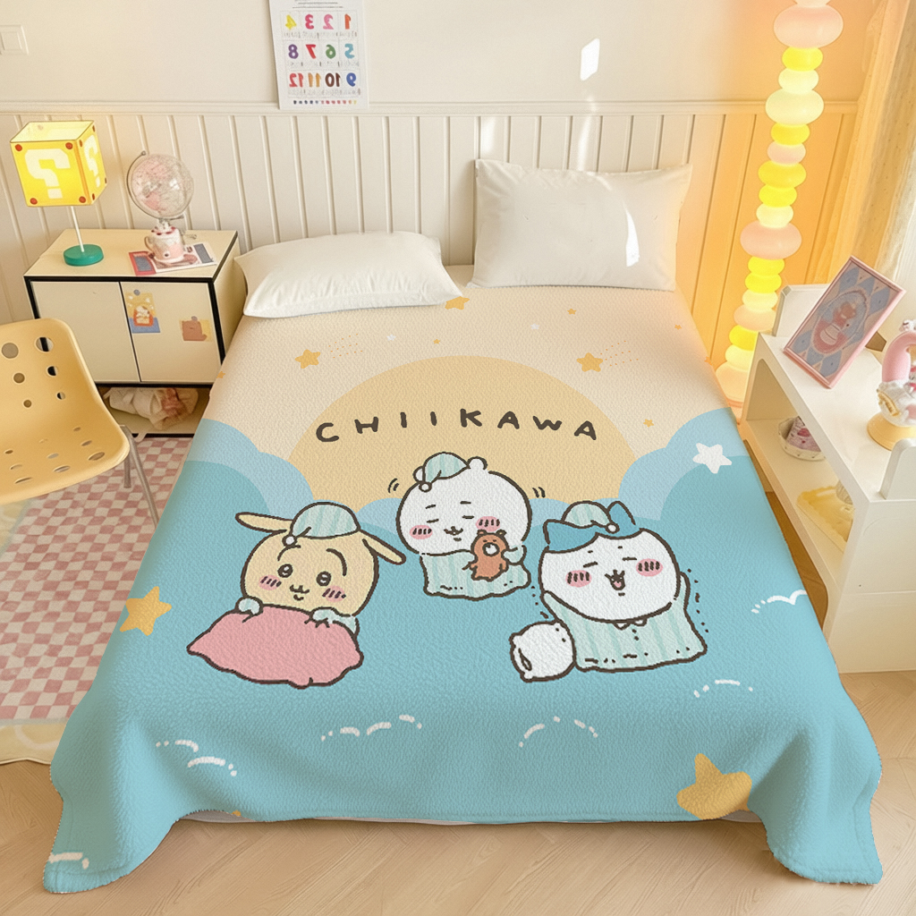 加绒吉伊卡哇婴肤绒床单牛奶绒加厚床垫保护罩加绒乌萨奇1.8m床单