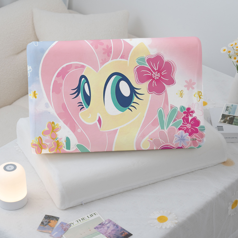 小马宝莉牛奶绒家用乳胶枕套40*60儿童30*50乳胶枕四季通用可拆洗