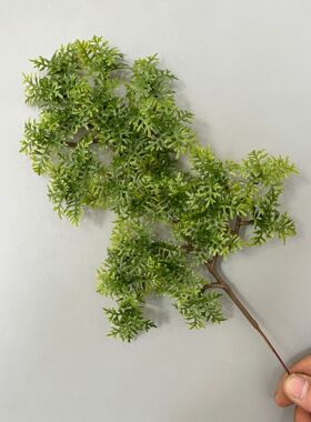 厂家现货 仿真植物米兰叶松枝 新中式盆景崖柏 花艺装饰迎客松