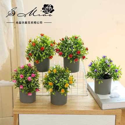 假花塑料绿植草球盆景创意室内小摆件仿真花装饰植物多肉仿真盆栽