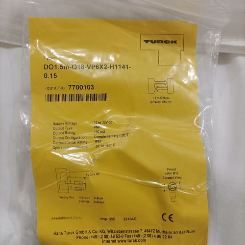 图尔克TURCK DO1.5M-Q18-VP6X2-H114(议价)