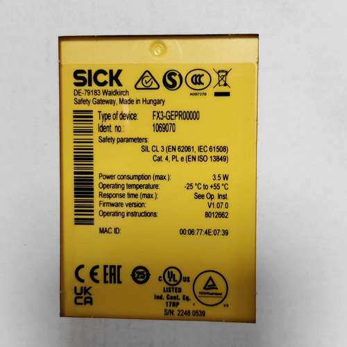 SICK FX3-GEPR00000安全控制模块2个，(议价