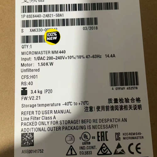 6SE6440-2AB21-5BA1 MM440变议价