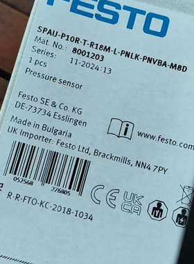 费斯托压力传感器 8001203 SPAU-P10R-T-R议价