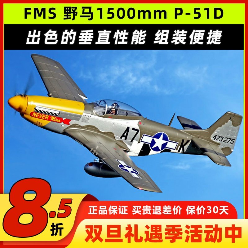 FMS野马P-51D二战经典飞机像真