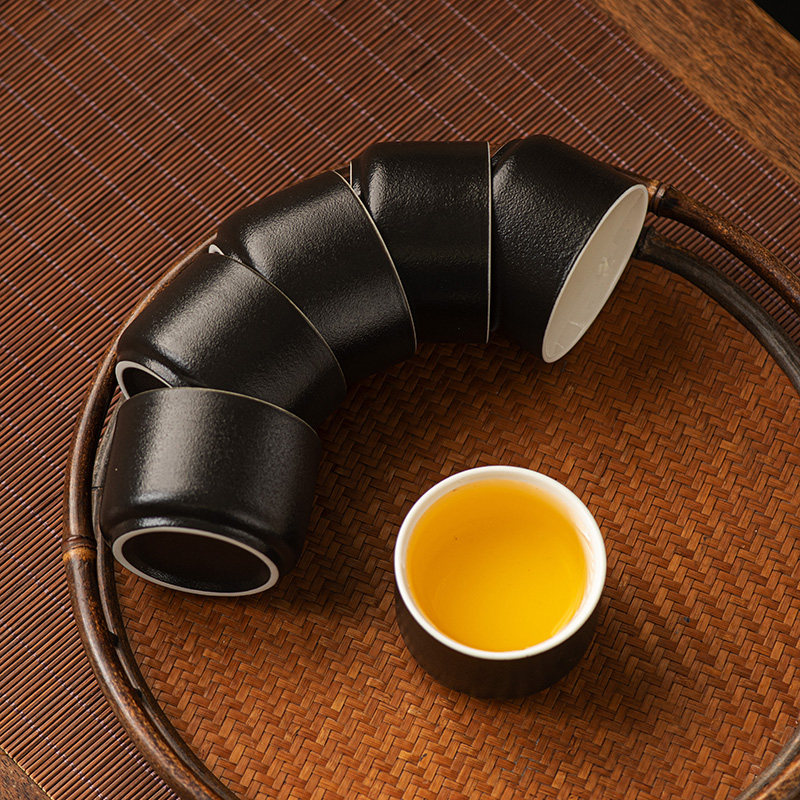 陶瓷茶杯套装品茗杯10祇装小号家用办公黑陶功夫茶具茶盏喝茶杯子,餐饮具,茶杯,淘宝优惠券,粉丝福利购,淘宝优惠卷