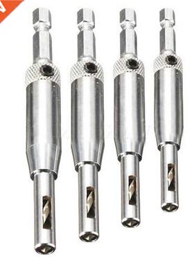 4pcs Self Centering Hinge Drill Bits Set HSS Door Cabinet Wo