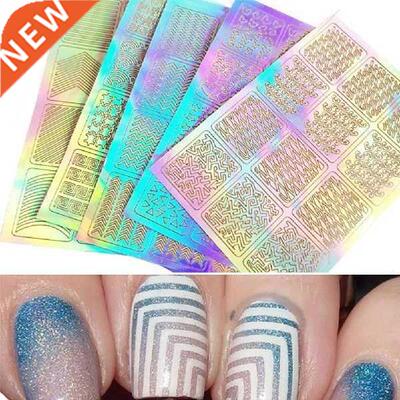 3 Sheet Nail Art Transfer Stickers 3D Design French
