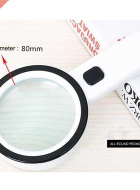 Nouvelle loupe 0X de poche 12 LED grande loupe pour la lect
